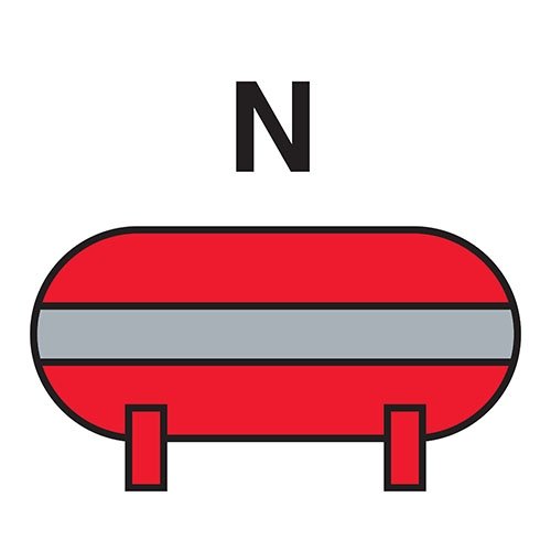 Fixed nitrogen fire extinguishing installation sign