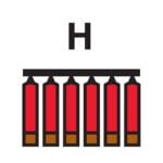 Fixed Gas other than CO2 or N fire extinguishing battery sign