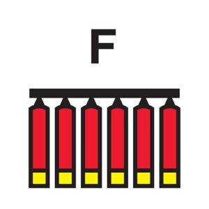 Fixed foam fire extinguishing battery sign