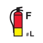 Foam fire extinguisher sign