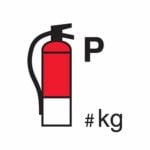 Powder fire extinguisher sign