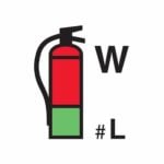Water fire extinguisher sign
