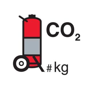 CO2 wheeled fire extinguisher