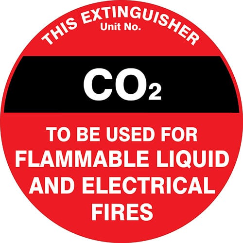 Fire Extinguisher ID Marker CO2