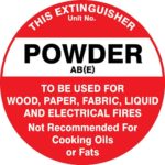 Fire Extinguisher Id Marker Powder Abe