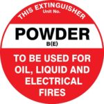 Fire Extinguisher Id Marker Powder Be