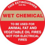 Fire Extinguisher Id Marker Wet Chemical