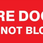 Fire Door Do Not Block 350