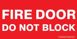 Fire Door Do Not Block 350