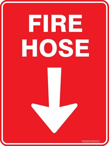 Fire Hose Text Sign