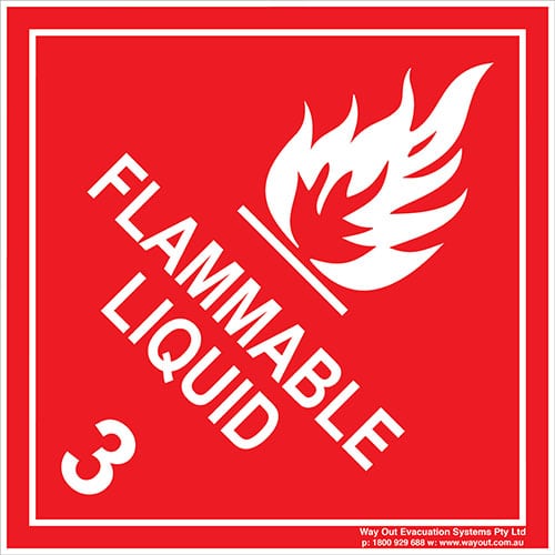 Flammable Iiquid 3 White