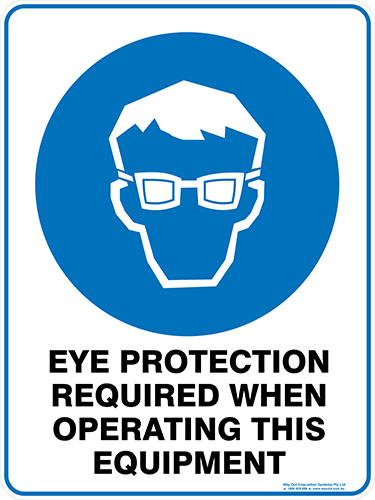 Mandatory Eye Protection Required When Operating This Equipment