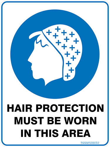 Mandatory Hair Protection Must Be Worn In This Area