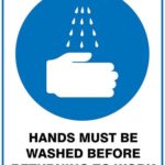 Mandatory Hands Must Be Washed Before Returning To Work