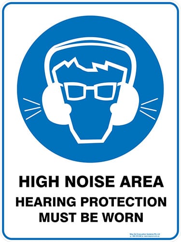 Mandatory High Noise Area Hearing Protection Must Be Worn