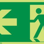 Running Man Exit LEFT 24M Luminous Sign