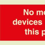 No mobile devices beyond this point sign