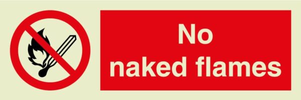 No naked flames Signs