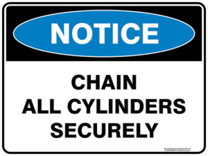 Notice Chain All Cylinders Securely