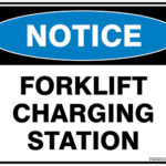 Notice Forklift Charging Station