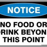 Notice No Food Or Drink Beyond This Point