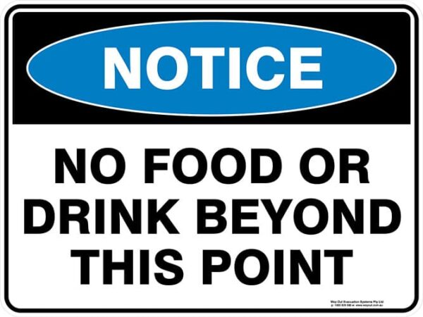 Notice No Food Or Drink Beyond This Point