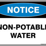Notice Non Potable Water