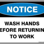 Notice Wash Hands Before Returning To Work