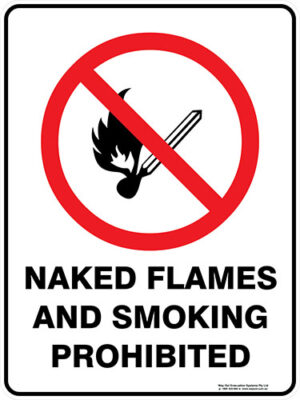 Prohibition Naked Flames And Smoking Prohibited