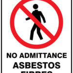 Prohibition No Admittance Asbestos Fibres