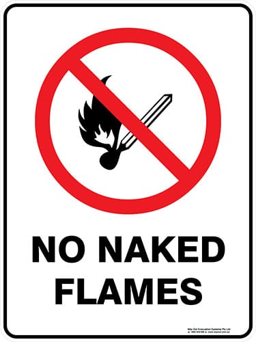 Prohibition No Naked Flames
