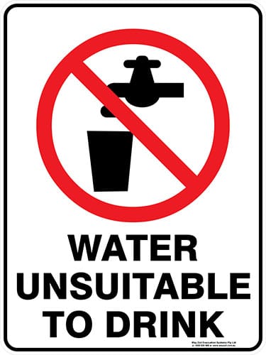 Prohibition Water Unsuitable To Drink