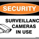 Security Surveillance Cameras In Use Sign