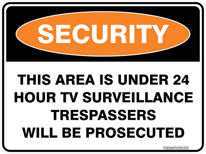 product_s_e_security_this_area_is_under_24_hour_tv_surveillance_trespassers_will_be_prosecuted_web.jpg Security This Area Is Under 24 Hour tv Surveillance Trespassers Will Be Prosecuted Sign