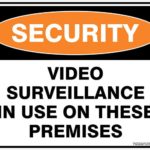 Security Video Surveillance In Use On These Premises Sign