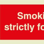 Smoking strictly forbidden sign
