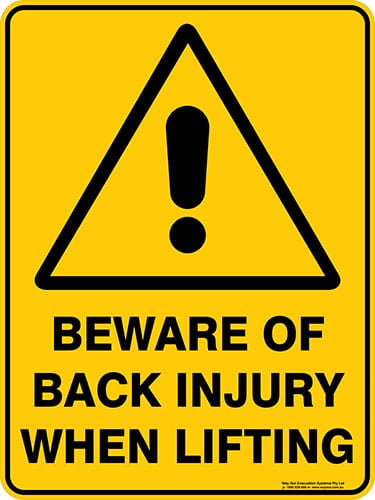 Warning Beware Of Back Injury