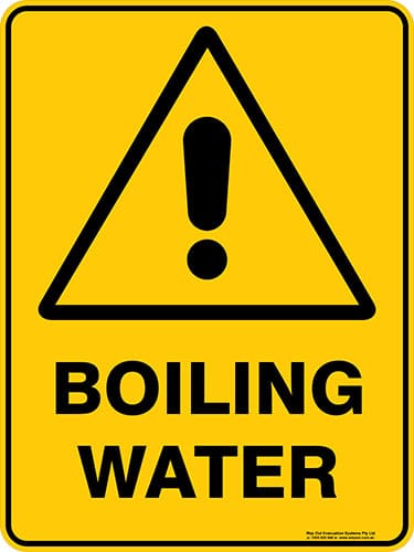 Warning Boiling Water