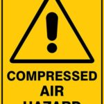 Warning Compressed Air Hazard