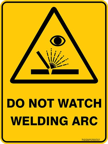 Warning Do Not Watch Welding Arc