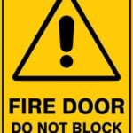 Warning Fire Door Do Not Block
