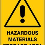 Warning Hazardous Materials Storage Area