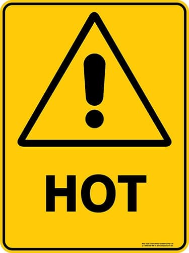 Warning Hot