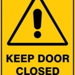 Warning Keep Door Closed