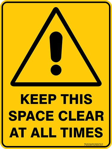 Warning Keep This Space Clear